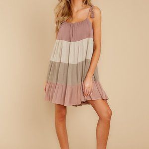 Lost Horizon Taupe Multi Dress